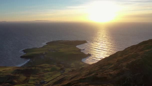 Aerial View Croagh Muckross Kilcar County Donegal Irelan — Video