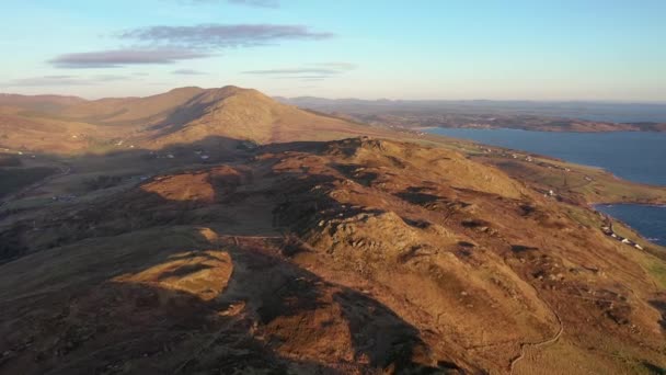 Aerial View Croagh Muckross Kilcar County Donegal Irelan — Stock video