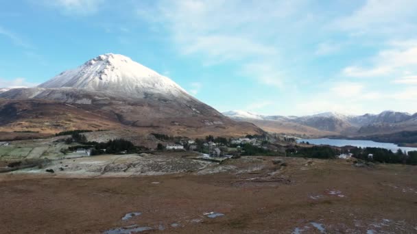 Kostel Nejsvětějšího Srdce Dunlewey Blízkosti Mount Errigal Hrabství Donegal Irsko — Stock video