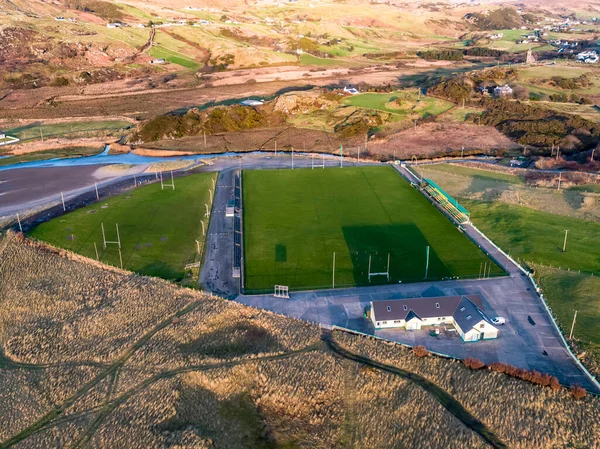 Aerial View Glencolumbkille Gaa Field County Donegal Republic Irleand — Stock Photo, Image