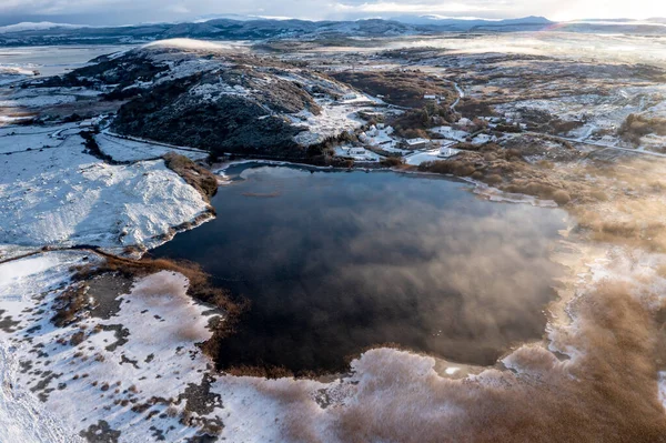 Aerial View Lake Clooney Portnoo County Donegal Ireland — Stock fotografie