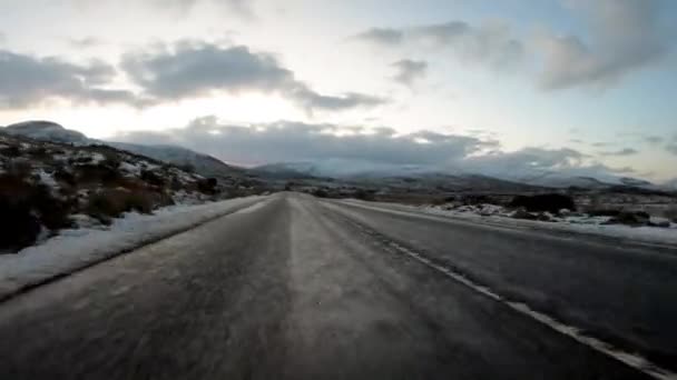 Road Church Hill Dunlewey Muckish Mountain Errigal Background County Donegal — Videoclip de stoc
