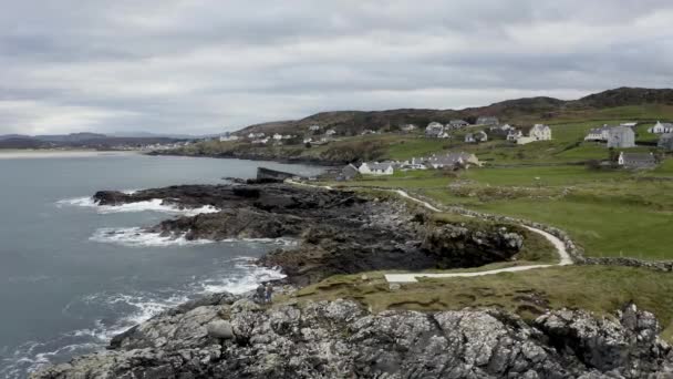 Aerial View Coast Portnoo County Donegal Ireland — Stok Video