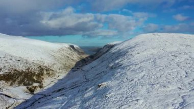 The snow covered Glenveagh Mountains and Glen in County Donegal - Republic of Ireland.