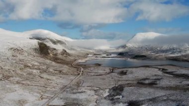 Lough Barra 'nın hava manzarası, Glenveagh Ulusal Parkı - County Donegal, İrlanda