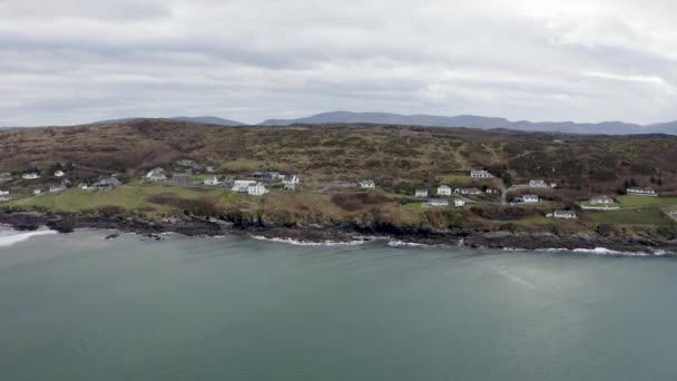 Aerial View Coast Portnoo County Donegal Ireland — Vídeo de stock