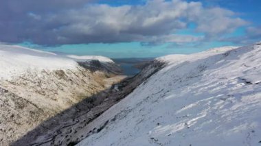 The snow covered Glenveagh Mountains and Glen in County Donegal - Republic of Ireland.