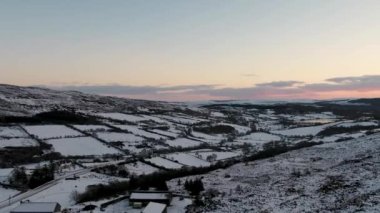 Aerial view of the road from Church Hill towards Glenveagh, County Donegal. Republic of Ireland.