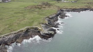 Aerial view of the new viewpoint by Portnoo in County Donegal, Ireland