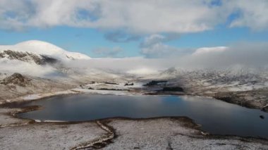 Lough Barra 'nın hava manzarası, Glenveagh Ulusal Parkı - County Donegal, İrlanda