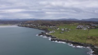 Aerial view of the coast by Portnoo in County Donegal, Ireland