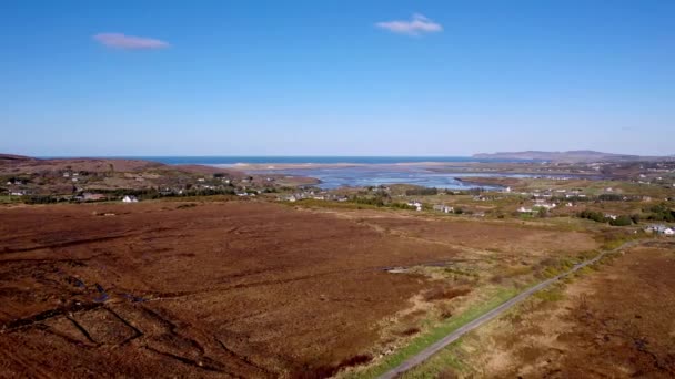 Luftaufnahme Des Torfmoors Bei Gortahork County Donegal Republik Irland — Stockvideo