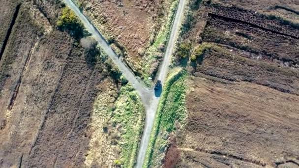 アイルランド共和国ドニゴール州ゴルタホークにおける泥炭地の航空写真 — ストック動画