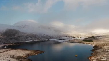 Lough Barra 'nın hava manzarası, Glenveagh Ulusal Parkı - County Donegal, İrlanda