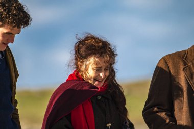 PORTNOO, COUNTY DONEGAL, IRELAND - 07 Mart 2023 Başrolde Pierce Brosnan, Gabriel Byrne, Helena Bonham Carter.