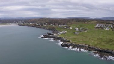 Aerial view of the new viewpoint by Portnoo in County Donegal, Ireland