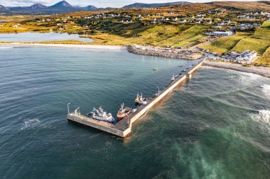 Machaire Rabhartaigh, Translation: Magheraroarty - Plane of the spring tideplane of roarty, Gaeltacht village and townland in north-west of County Donegal, Ireland