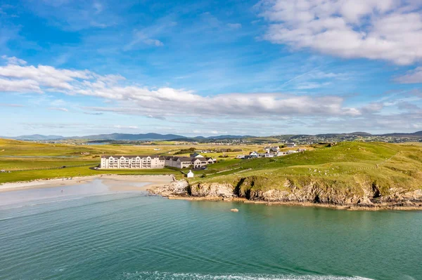 Aerial Beautiful Coast Downings County Donegal Ireland — Stockfoto