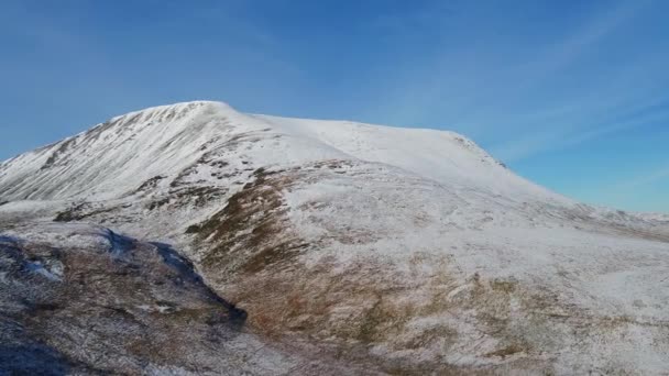 Aerial Snow Covered Muckish Mountain County Donegal Ireland — Stock Video