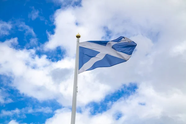 Bandeira Nacional Escócia Acenando Vento — Fotografia de Stock