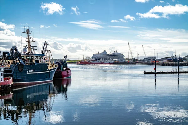 Killybegs Ireland Сентября 2022 Круизный Корабль Regent Посещает Гавань — стоковое фото