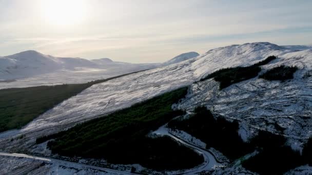 Vinter Derryveagh Mountains Grevskapet Donegal Irland — Stockvideo