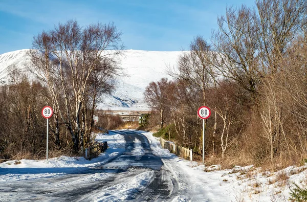 冬のマッキー州のギャップ道路 アイルランドのドニゴール州 — ストック写真