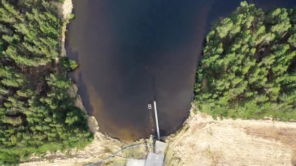 Αεροφωτογραφία Της Lough Anna Της Παροχής Πόσιμου Νερού Στην Glenties — Αρχείο Βίντεο
