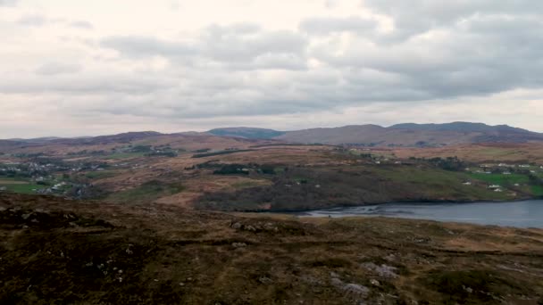 Flug Von Teelin Nach Carrick County Donegal Irland — Stockvideo