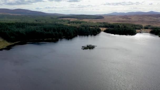 Luftaufnahme Der Insel Lough Anna County Donegal Irland — Stockvideo