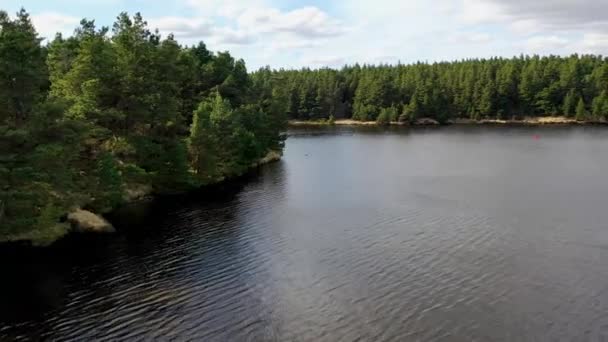 Lough Anna Nın Hava Manzarası Glenties Ardara Için Içme Suyu — Stok video