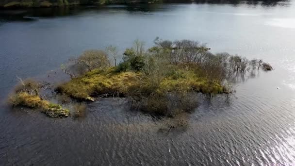 Luchtfoto Van Het Eiland Lough Anna County Donegal Ierland — Stockvideo