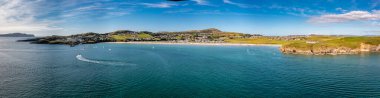 Aerial of the beautiful coast at Downings, County Donegal - Ireland