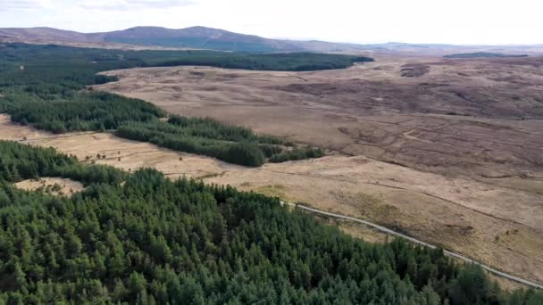 Luchtfoto Van Lough Anna Drinkwatervoorziening Voor Glenties Ardara County Donegal — Stockvideo