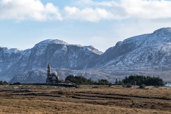 Kościół Najświętszego Serca Dunlewey Niedaleko Góry Errigal Hrabstwie Donegal Irlandia — Zdjęcie stockowe