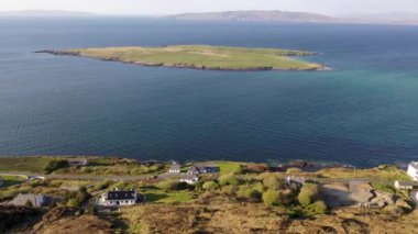 Aerial view of the coast by Portnoo in County Donegal, Ireland