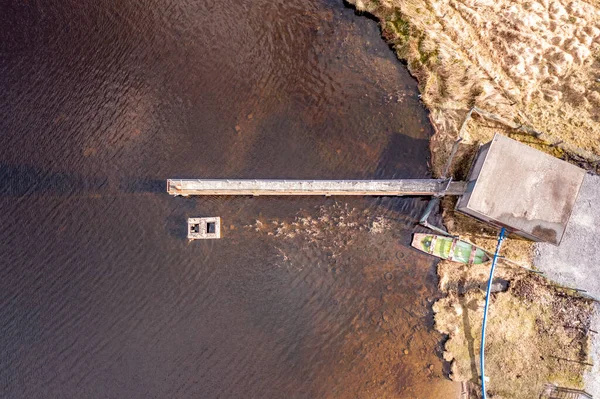 Luftaufnahme Des Lough Anna Der Trinkwasserversorgung Für Glenties Und Ardara — Stockfoto