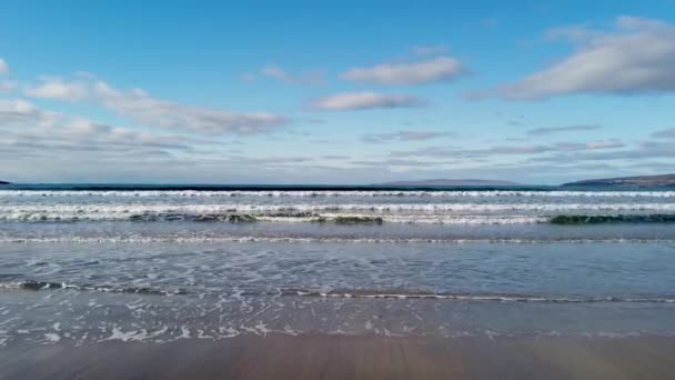 Χειμερινά Κύματα Στο Strand Από Portnoo County Donegal Ιρλανδία — Αρχείο Βίντεο