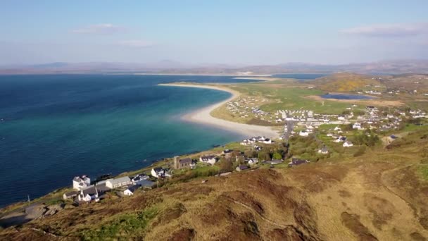 Aerial View Portnoo Narin County Donegal Ireland — Stock Video