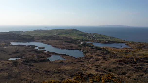 Luchtfoto Van Pound Lough Portnoo County Donegal Ierland — Stockvideo