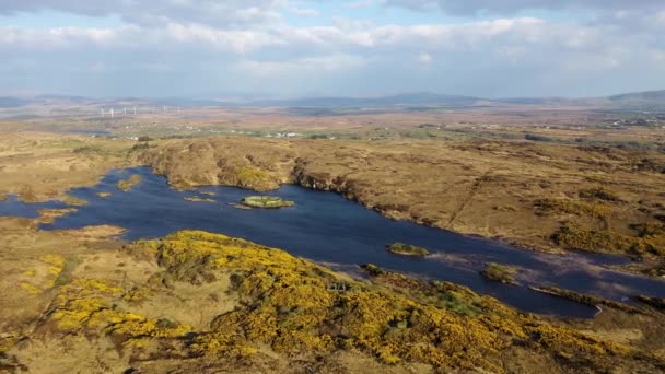 Aerial View Lough Doon Portnoo Ardara Which Famous Medieval Fort — Stock Video
