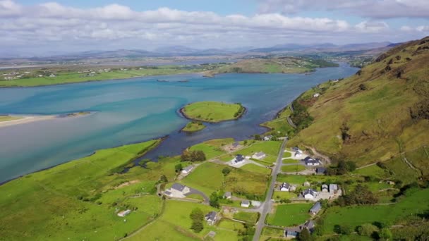 Vista Aérea Laconnell Townland Illancreeve Lackaduff Condado Donegal Irlanda — Vídeos de Stock