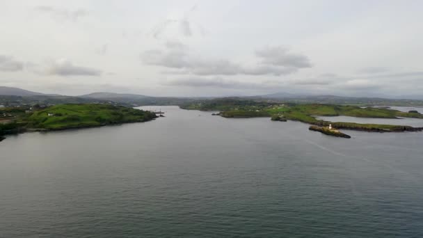 Voando Para Killybegs Condado Donegal Irlanda — Vídeo de Stock
