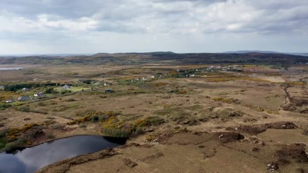 Widok Lotu Ptaka Obszar Sandfield Kilclooney Ardara Hrabstwie Donegal Irlandia — Wideo stockowe