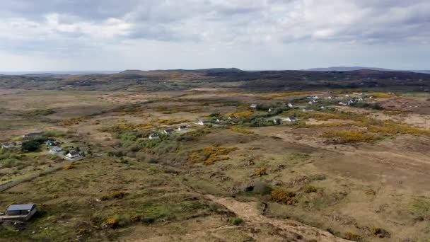 Flygfoto Över Sandfield Området Och Kilclooney Ardara Grevskapet Donegal Irland — Stockvideo