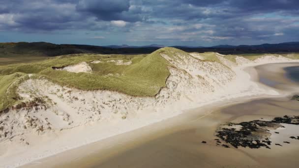 Úžasné Duny Zálivu Sheskinmore Mezi Městy Ardara Portnoo Donegalu Irsko — Stock video
