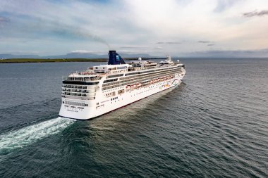 KILLYBEGS, IRELAND - 16 Mayıs 2023: Norveç Yıldızı Killybegs 'i ziyaret ettikten sonra ayrılıyor.