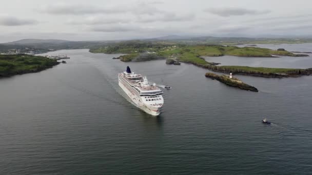 Killybegs Ireland May 2023 Norwegian Star Leaving Visiting Killybegs — 图库视频影像