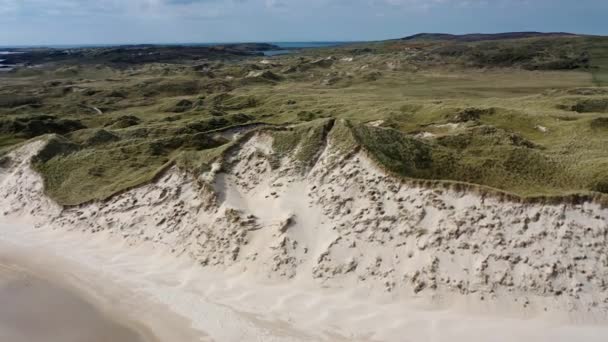 Erstaunliche Dünen Der Sheskinmore Bucht Zwischen Ardara Und Portnoo Donegal — Stockvideo
