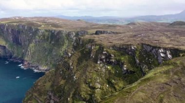 Donegal, Irleland 'de Dunfanaghy' den Horn Head 'in hava manzarası..